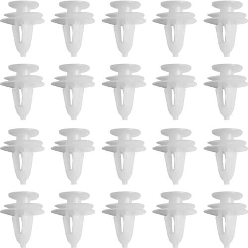 50x White Car Door Clip Rivet Auto Fasteners For Lancia Dacia Thema Thesis Ypsilon Duster Logan Sandero Solenza Delta Flavia