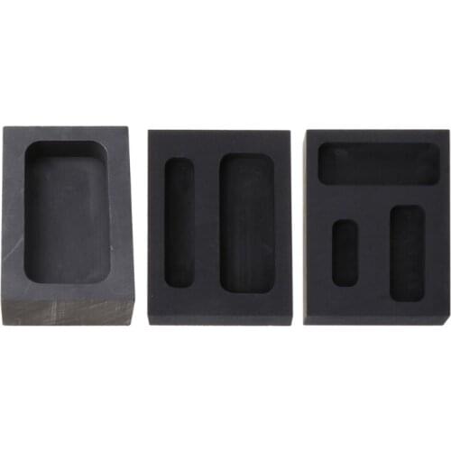 Gold Crucible Graphite Ingot Melting Metal Bar Mold Casting Refining Scrap Tool