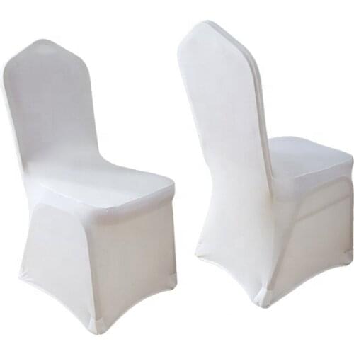 1PC Factory Whoasale Dining Wedding Hotel Spandex Chair Covers Strong Stretch White Chair Cover for Banquet Party Dinner