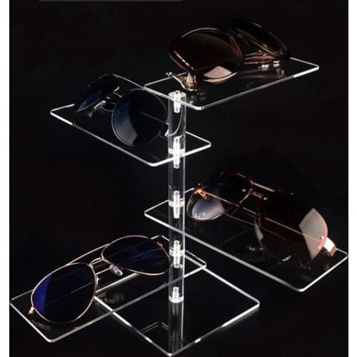 10Set/Lot Clear Plastic Arylic Sun Glasses Holder Wallet Storage Rack Cell Phone Shelf Stand Bathroom Organizer Wholesale