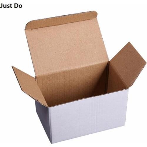 10cm 11cm Thick Carton Mailer Box White Gift Packing Box Corrugated Cardboard Jewelry Express Box Blank Corrugated Shipping Box