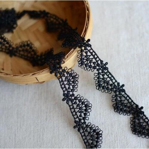 5 Meters/lot 1.5cm Width 2016 August New Arrival Black White Lace Trim Lace Fabric