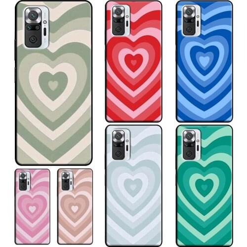 Latte Love Brown Heart Aesthetic Case For Xiaomi Redmi Note 8 Pro 10 9 8T 9S Phone Case For Redmi 9 9A 9C 9T 8A 7A 6A K40