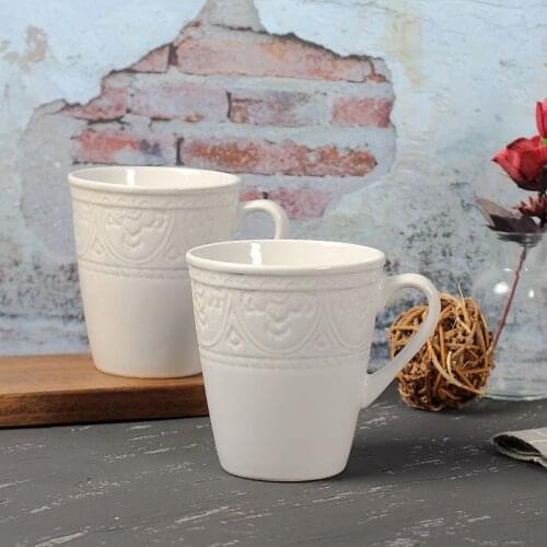 European Simple Ceramic Cup Breakfast Coffee Cup Mug Home Drinking Water Office Desktop Fashion Gift