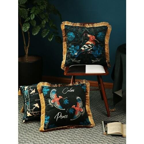 French Cushion Cover Decorative Velvet Sofa Throw Pillow Covers Retro Waist Pillowcase home decoration 45X45CM corgi