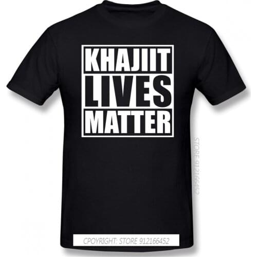 The Elder Scrolls Khajiit Tamriel Game TShirts For Men Lives Matter Funny O-Neck 100% Cotton T Shirt