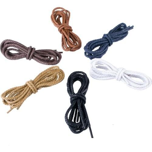 Hot Sale Round Waxed Shoelaces Wax Cotton Shoe Laces Strings Cords Ropes 60 CM