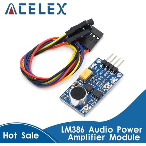 LM386 Audio Power Amplifier Module Sound Detection Sensor Voice Sensor Board for Ambient Sound Detection