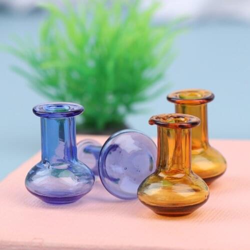 2PCS 1/12 Dollhouse Miniature Mini Vase for Doll house Kitchen Furniture Decor