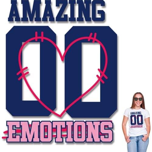 Letter Ironing stickers Patches for clothing DIY Appliques Washable Heat Transfer PVC Patch stickers t shirts