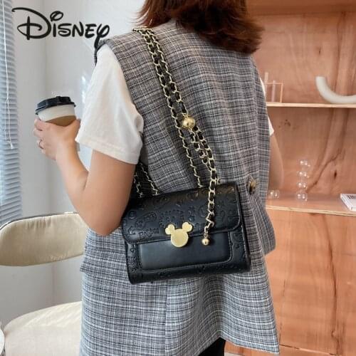 New Disney Mickey Ladies One-shoulder Messenger Bag Fashion Popular Multi-functional Durable Cosmetic Bag Cartoon PU Wallet