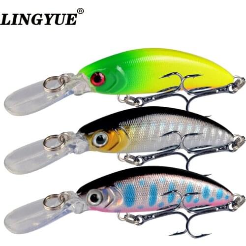 2019 New LINGYUE 1PCS Rapid Sinking Minnow Fishing Lure 7cm/5.8g Tight Jerkbait Crankbait Hard Wobbler Isca Artificial Bait Y207