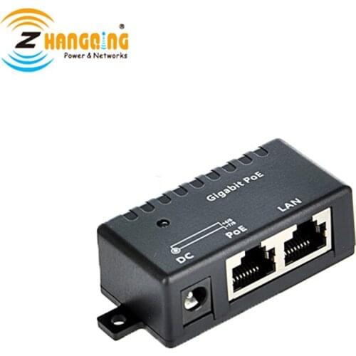 Single Port Gigabit PoE Injector 802.3af or 24V Working for IP Camera/ VOIP/Wireless AP