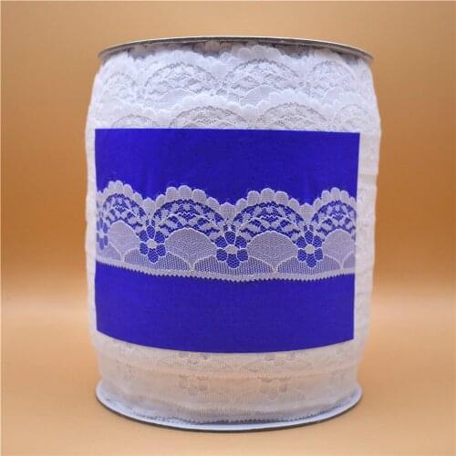 Wholesale 300Yard/Roll White Lace Ribbon 40MM Wide Lace Trim DIY Embroidered Lace Supplies Sewing Decoration african lace fabric