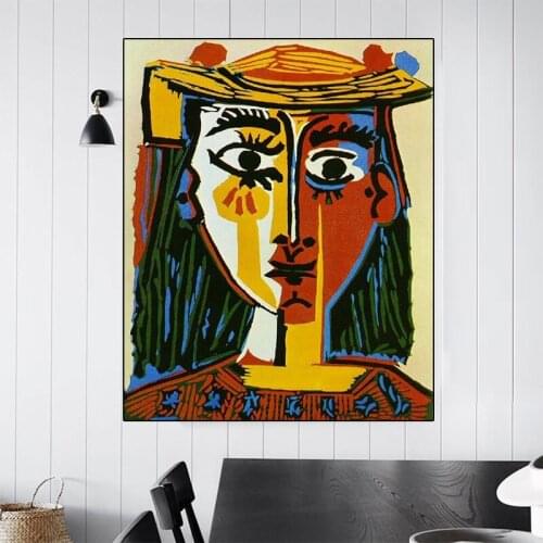 Pablo Picasso -Cubism Canvas Painting Abstract Posters and Prints Wall Art Pictures for Living Room Home Cuadros Decoration
