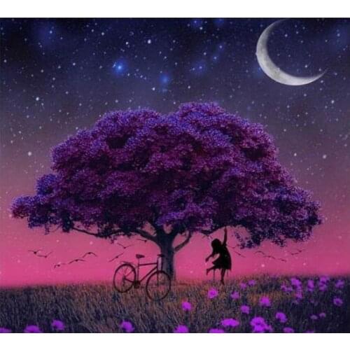 Full Square/Round 5D DIY Diamond Painting Landscape Bike girl Pattern Embroidery Cross Stitch Mosaic Rhinestone Home Decor DF313