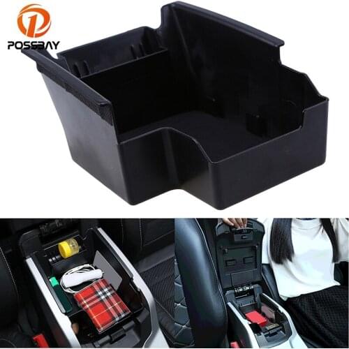 POSSBAY For Ford Kuga 2013-2016 Pre-facelift Front Center Armrest Box Storage For Mobile Phone Coins Cards Drink Holders