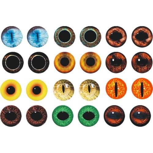 Colorful 6~40mm/20MM Cabochons plastic Glass dolls Eye DIY Crafts Eyes For Children Toy Dinosaur Animal Eye Accessories