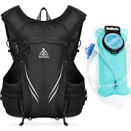 Anmeilu Women Men 5L Running Hydration Backpack Jogging Sport Backpack Trail Running Marathon Bag With 2L Bladder Water Bag