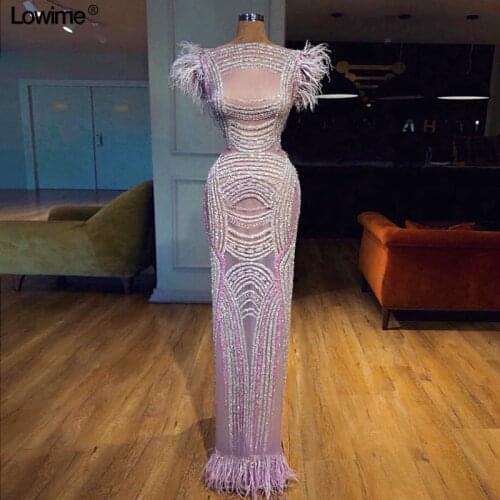 Bling Bling Sexy Mermaid Celebrity Red Carpet Dresses With Feathers Cap Sleeve Floor Length Prom Dresses vestido de festa