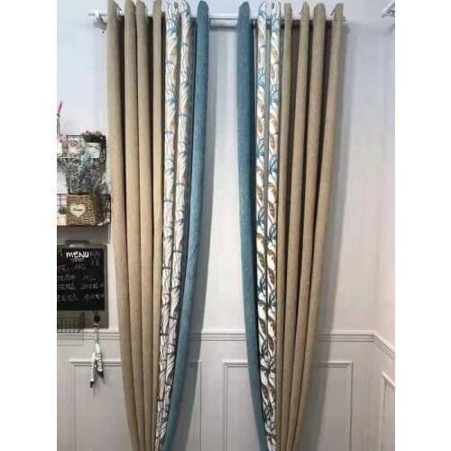 Light Luxury Chenille Seamless Stitching Blackout Curtains Simple Modern for Bedroom Living Room Study Curtain Tulle Custom