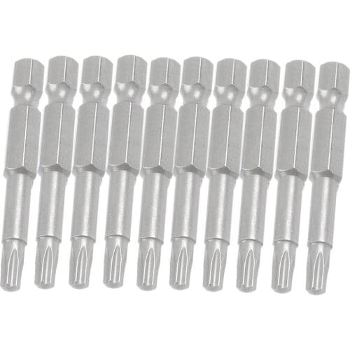 UXCELL 10 Pcs 1/4" Hexagon Shank 4Mm T20 Magnetic Tip Torx Screwdriver Bits Screwdriver Torx For Broken Phillips Screwdriver Bit