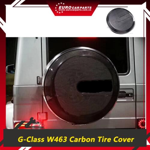 W464 spare wheel cover fit for G-class W464 dry carbon fiber material G-class spare tire cover with sticker