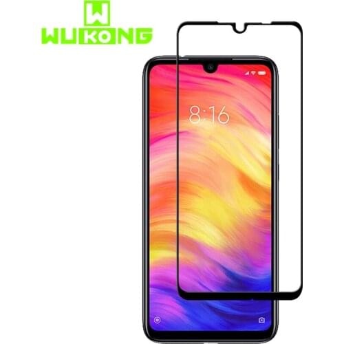 Wukong Redmi Note 7 Screen Protector 3D Full Cover Anti Scratch Bubble Free Tempered Glass 9H Hardness High Definition
