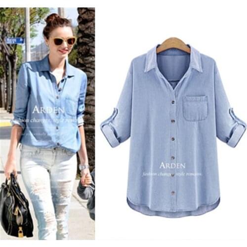 Женские джинсовые рубашки Yvlvol China At AliExpress