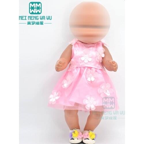 15 Style princess dresses doll clothes for 43 cm toy new born doll baby 18 Inch American doll accessories
