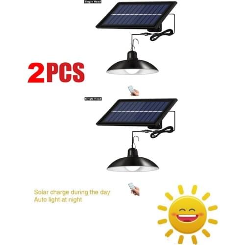 2pcs Retro Lampshade Solar Pendant Chandelier solar Lamp Outdoor Light Wall Street Garden Light Security Spotlight Waterproof De