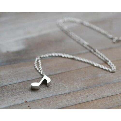 Yiustar Fancy Necklace Jewelry Delicate Musical Note Pendant Necklace for Women Love Music Note Symbol Charm Necklace Gift XL217