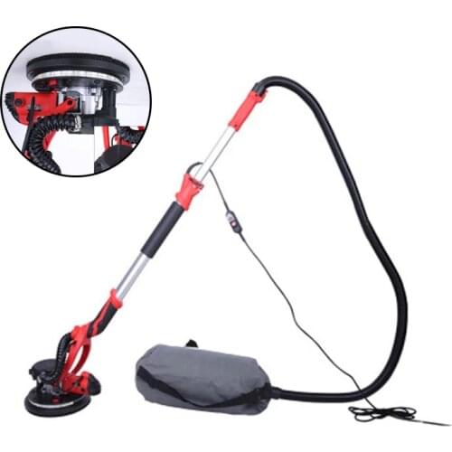 220V Electric Dust-free Wall Putty Sanding Machine LED Lamp Self-cleaning Dual-purpose Long Rod Wall Polishing Sanding Machine
