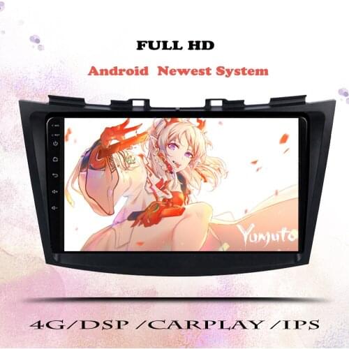 8 Core Android 10.0 128G ROM DVD Player Bluetooth GPS Navigation Radio for Suzuki Swift 2011-2015 Head Unit with WIFI Carplay
