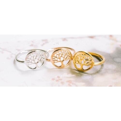 Hollow out tree shape ring designed for the woman ring