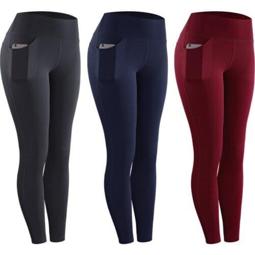 WomanYoga Pants Quick-Drying Pockets Breathable Trousers Gym Workout Outdoor Print Tight-fitting Stretch Sports Pants