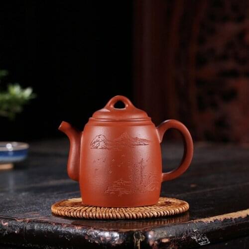 Hongyun pot edge Yixing red clay pot Dahongpao Kung Fu tea set domestic tea set quality special price lettering