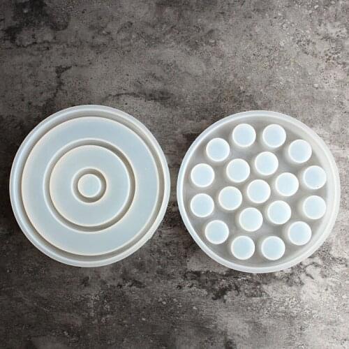 Round And 19 Holes Storage Box Resin Silicone Lipstick Mold DIY Making Crafts Jewelry Accessories Modeling Decor