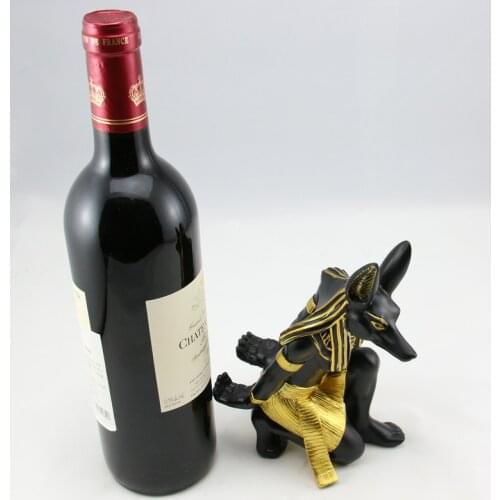 BEST GIFT - TOP COOL Egyptian mythology supplies # home good decorative art - Egypt Anubis wolf GOD Wine Rack art statue