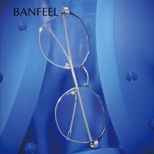 Ultralight Pure Titanium Men Glasses Frame Lady Retro Big Face Myopia Optical Prescription Eyeglasses for Women Trending Eyewear