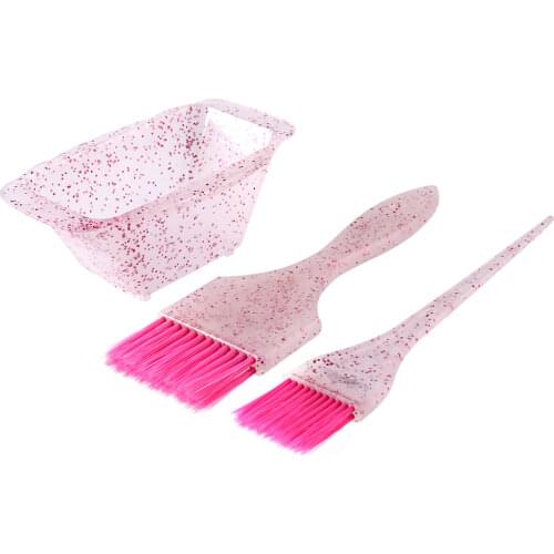 1 set Non-slip Handle Dyeing Hair Brush Bowl Set Hairdressing Hair Styling Bleach Dye Cream Bowl Set Hairdressing Accessories