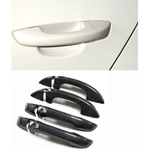 8pcs For Volkswagen VW Golf 6 MK6 Skoda SUPERB 2009 2010 2011 2012 2013 Real Carbon Fiber Door Handle Cover Trim
