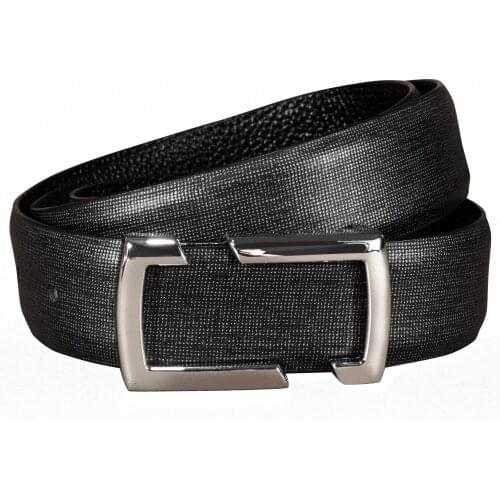 New Fashion Mens Belt 100% Cowskin Leather Black Causal Smooth Buckle Belts for Man Designer Strap Belt Famous Brand Barry.Wang