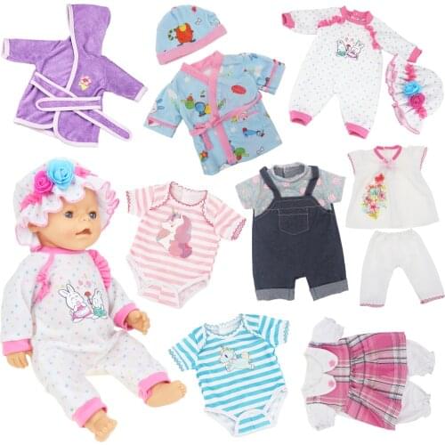 Baby-born Zapf Creation Doll Clothes Rompers Pants fit Nenuco 42cm 45cm Doll Clothing, 18 inch American-Girl Toy Dolls Accessory