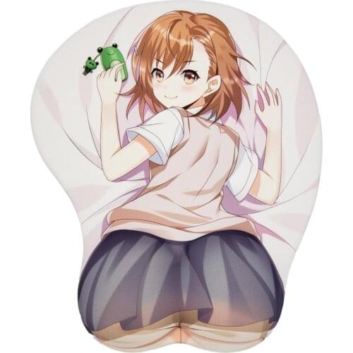 A Certain Scientific Railgun - Misaka Mikoto 3D Mouse pad with Silicone GEL Wrist rest Size 26*22cm