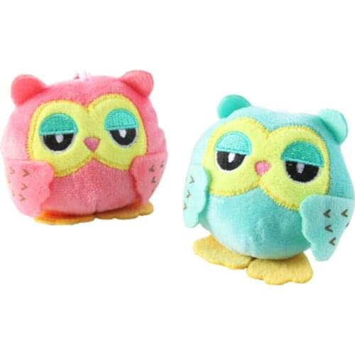 9CM Fashionable cartoon lovely owl plush pendant childrens key chain toy pendant accessories manufacturers wholesale