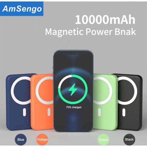 10000mAh Magnet For iPhone 12 12pro max 12mini Battery Pack Magnetic 15W Fast Wireless Power Bank Chargers External Battery