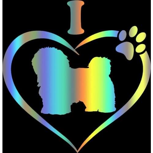 S51549 Various Sizes/Colors Car Stickers Vinyl Decal I Love My Havanese Dog Animal Motorcycle Decorative Accessories