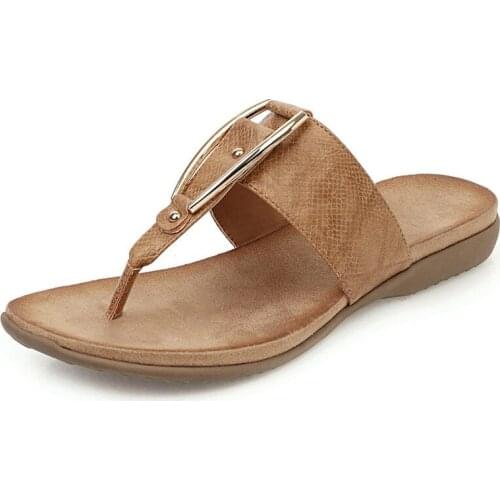 COOLULU Summer Slippers Women Shoes Metal Decoration Flat Beach Shoes Fashion Flip Flops Slides Lady Sandals New Big Size 35-43