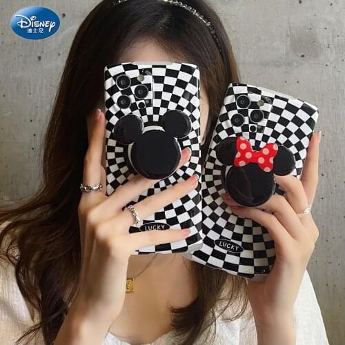 DISNEY 2021 Mickey Minnie Silicone Case for iPhone 11 Pro Xs Max iPhone 12 Pro 7 8 Plus Official Liquid Silicon 360 Full Cover